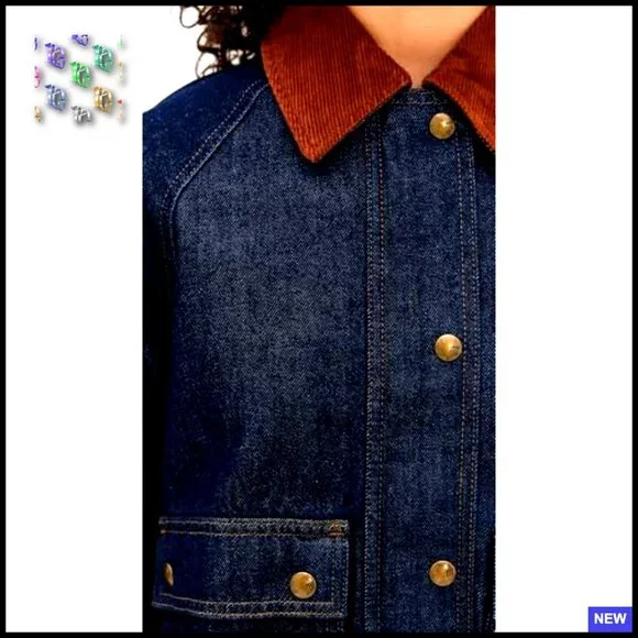 Denim Trapeze Jacket Chic Classic Oversized Y2K Retro Casual Wear
